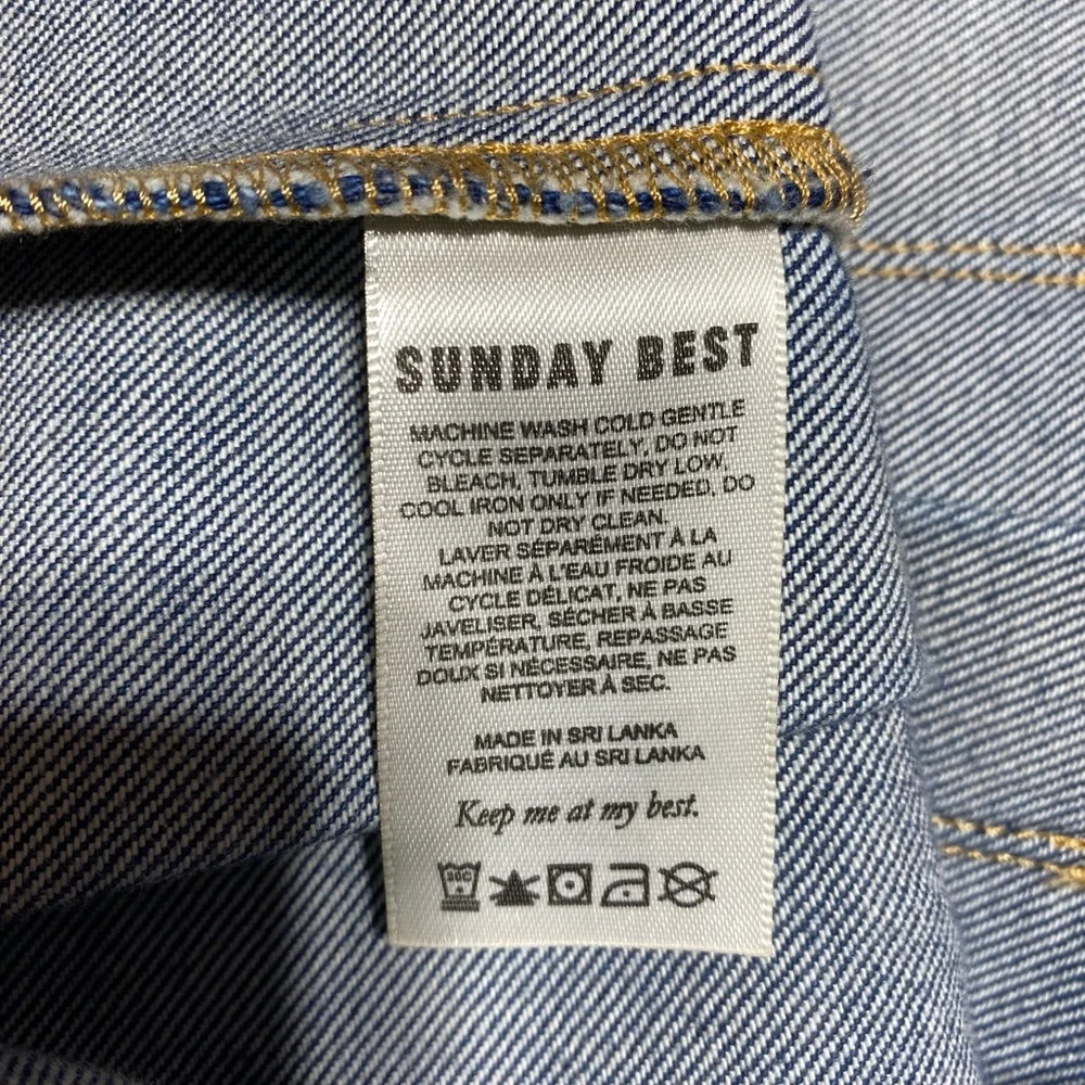 Aritzia Sunday Best “Lennon” Denim Pleated Mini Skirt Size 8 - Picture 8 of 9